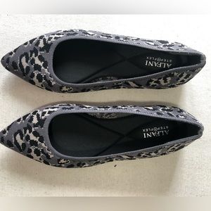 Alfani Grey and Black Cheetah Flats - NWOT